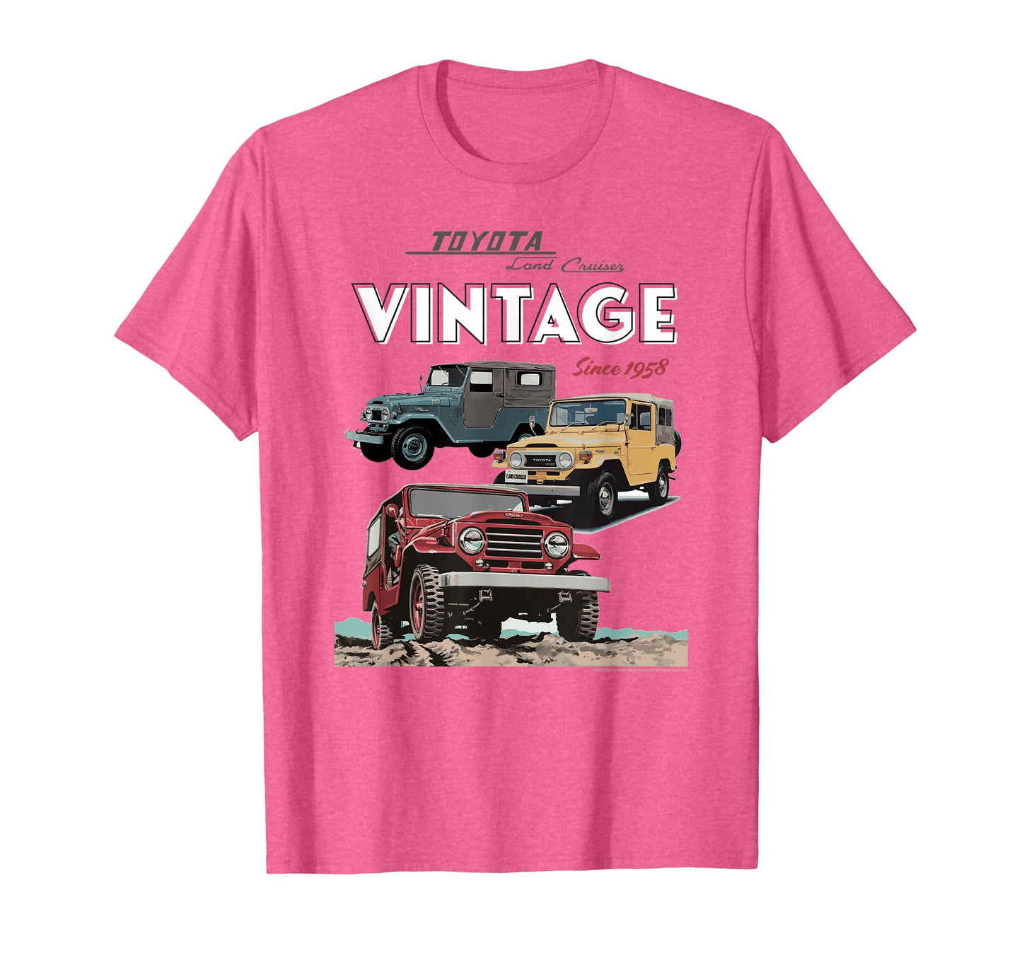 Toyota Iconic Land Cruiser Vintage Since 1958 Big Chest Logo T-Shirt