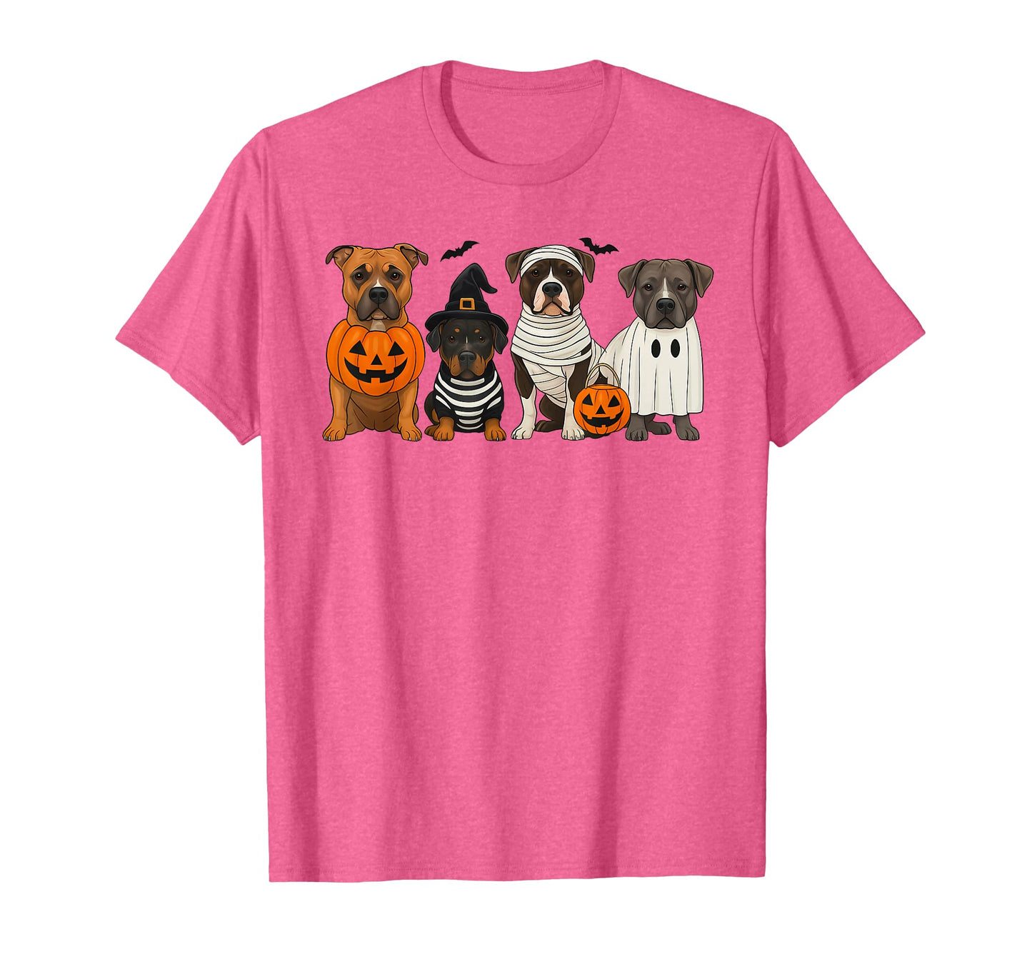 Pitbull Lover Dog Mom Halloween Vibes Spooky Boo Pumpkin T-Shirt