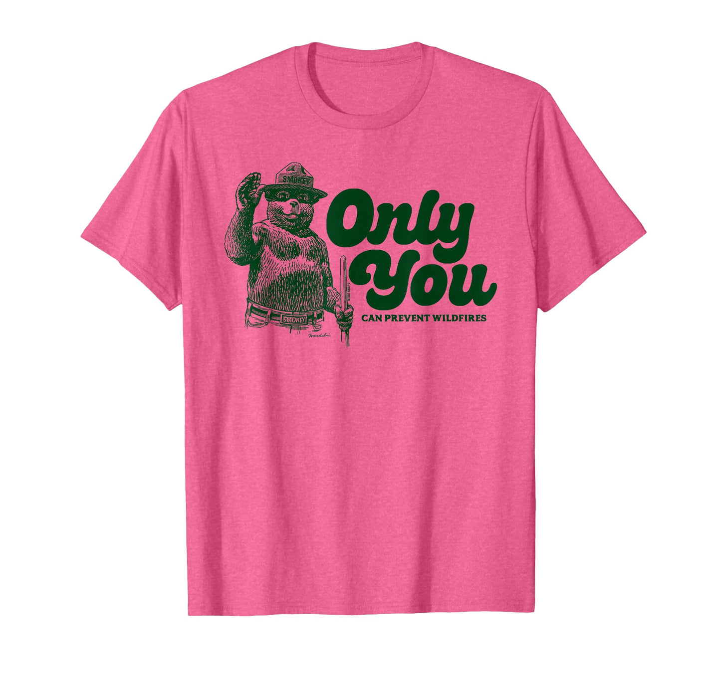 Vintage Waving Smokey Bear Only You Can Prevent Wildfires T-Shirt