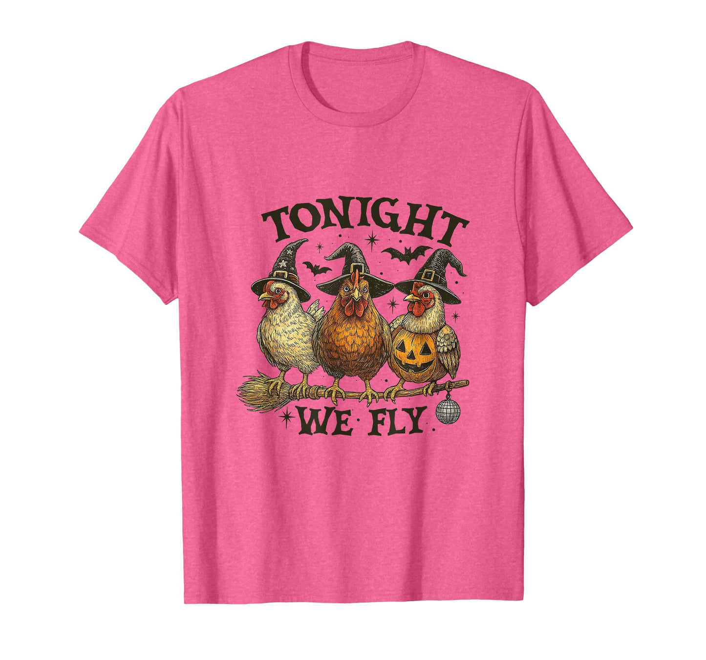 Tonight We Fly Funny Chicken Spooky Season Farm Halloween T-Shirt