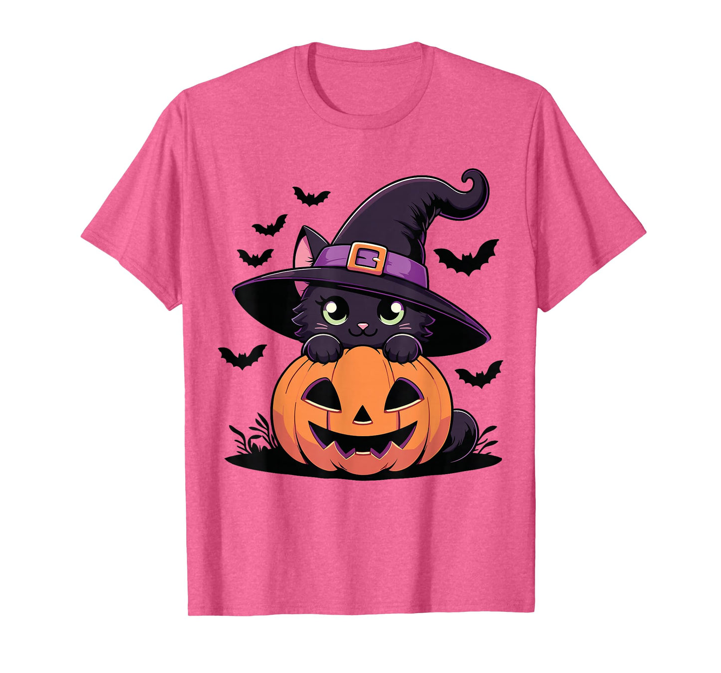 Retro Black Cat Pumpkin Halloween Costume Fall Autumn Season T-Shirt