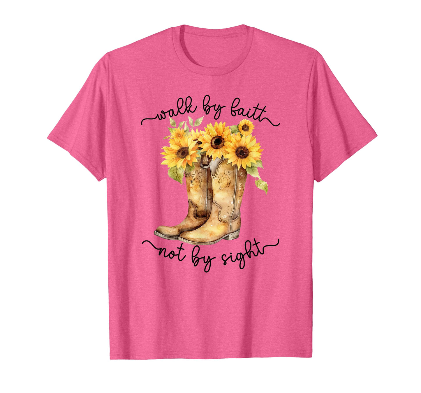 Christian Cowgirl Western Cowboy Sunflower Boots For Women T-Shirt