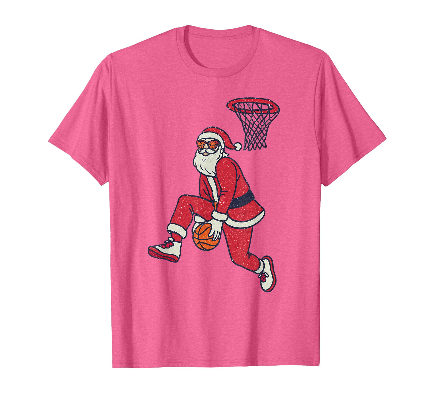 Santa Claus Playing Basketball Xmas Holiday Christmas T-Shirt