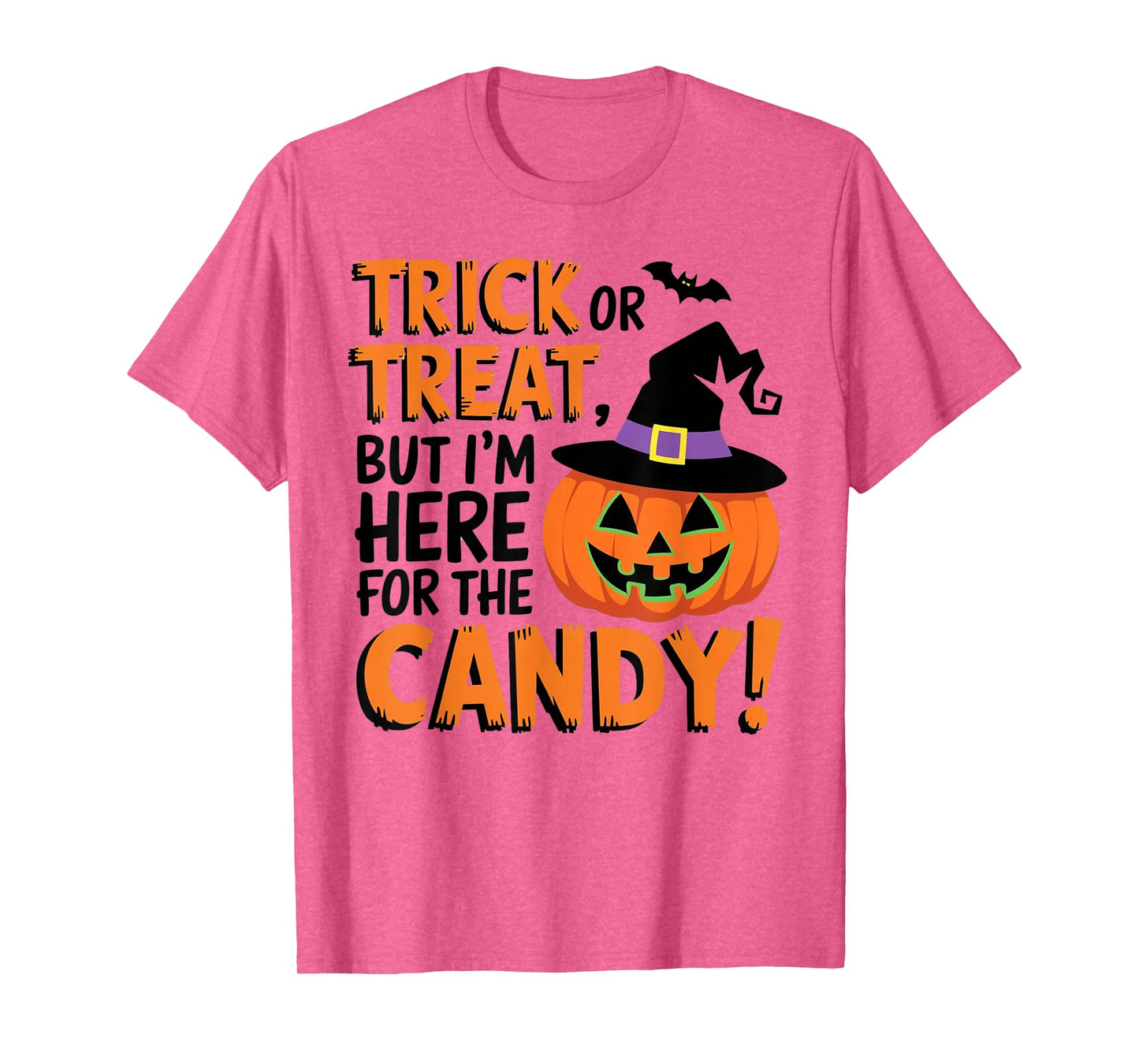 Funny Halloween Pumpkin Candy Trick or Treat Design T-Shirt