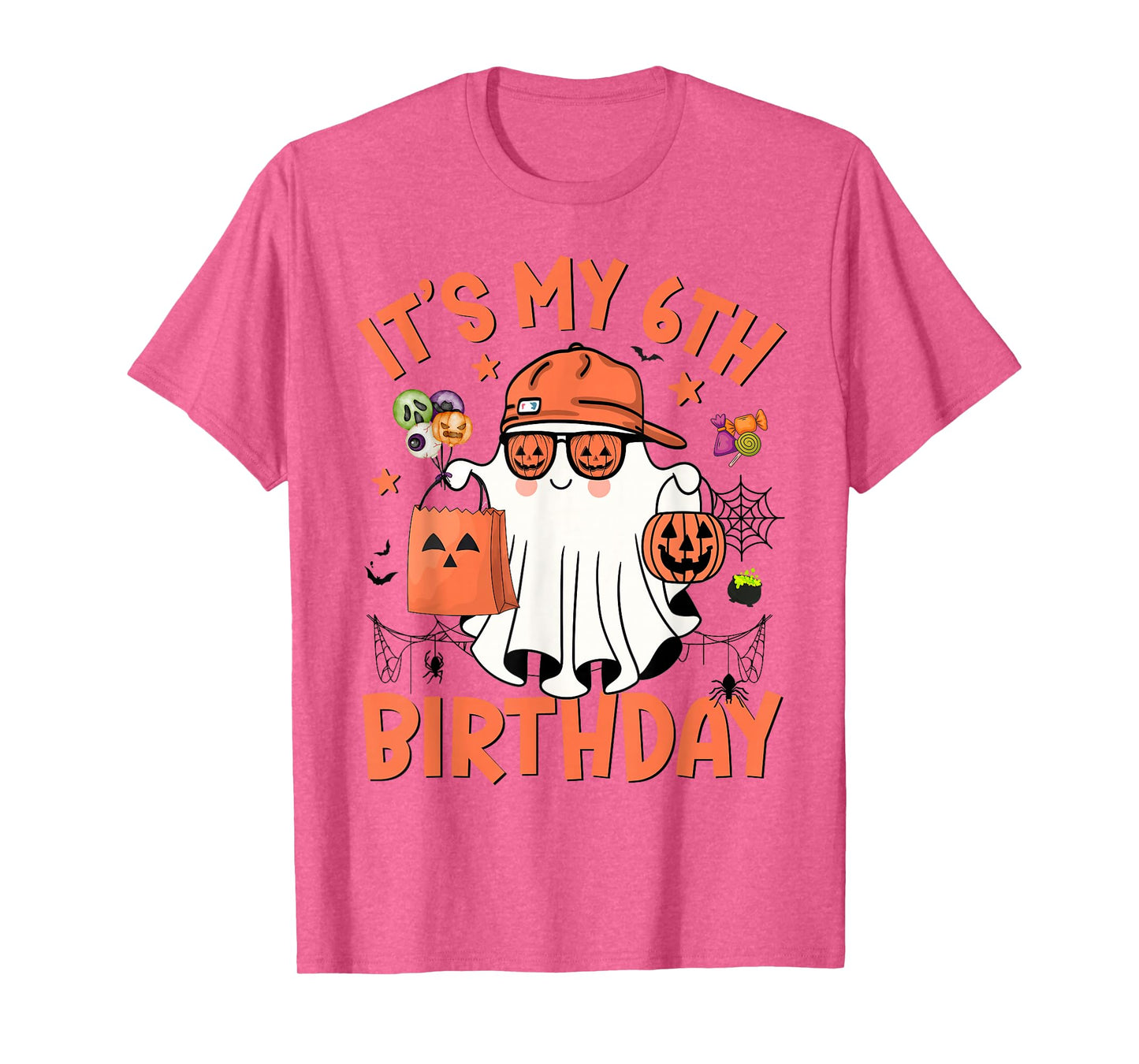 It's My 6th Birthday Funny Halloween Ghost Boo 6th Bday Boy T-Shirt