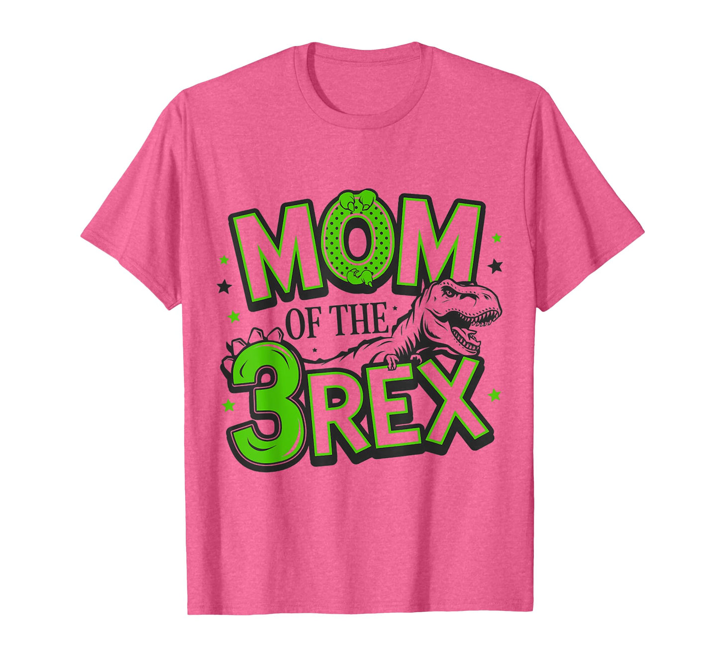 Mom of The Three Rex Birthday Dinosaur Family Matching T-Shirt