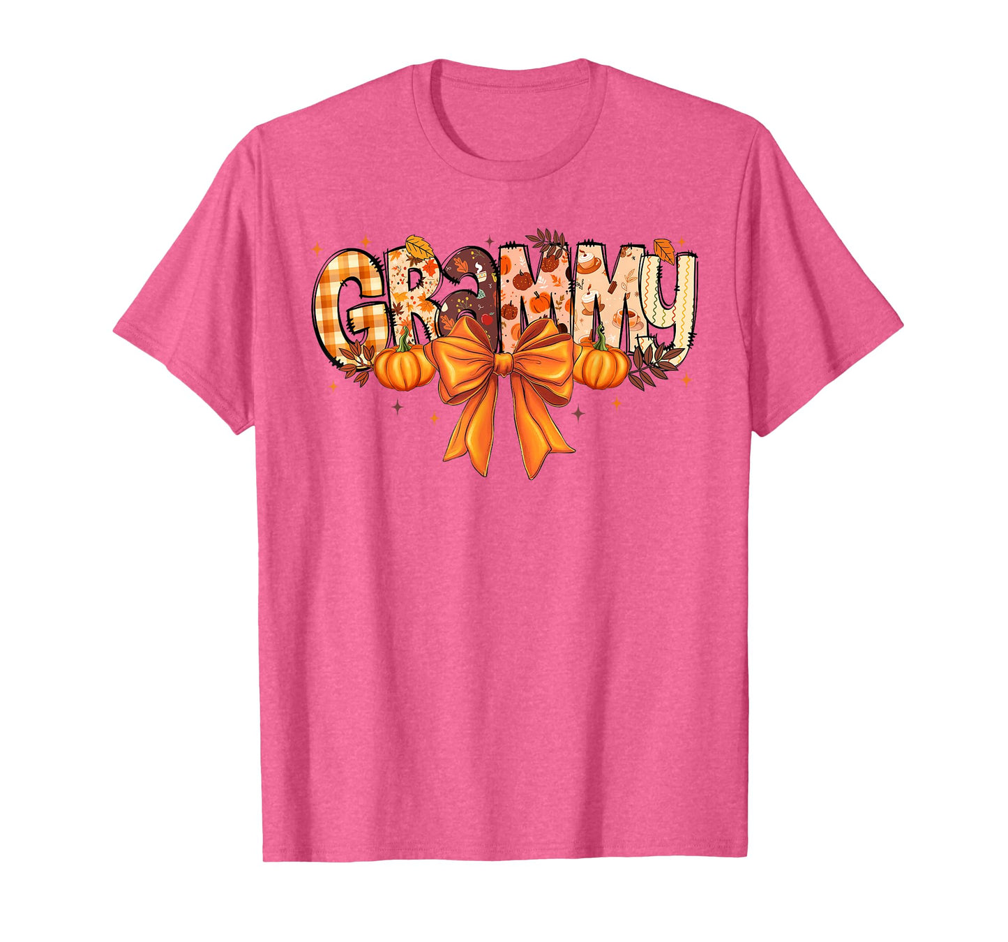 Retro Grammy Coquette Bows Grandma Fall Thanksgiving Women T-Shirt