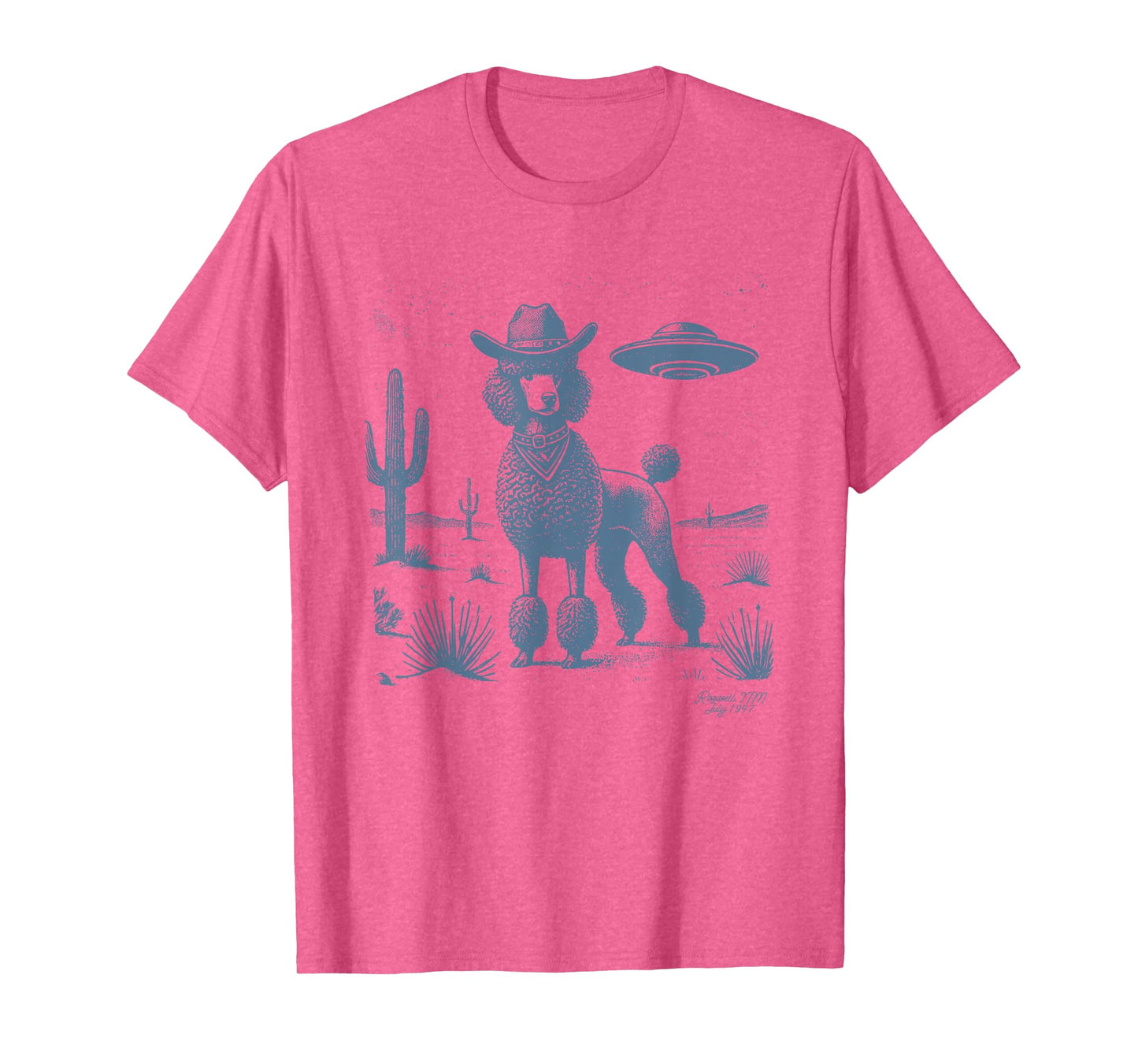 Poodle Cowboy UFO, Poodle Mom, Poodle Dad, Cowboy Poodle UFO T-Shirt