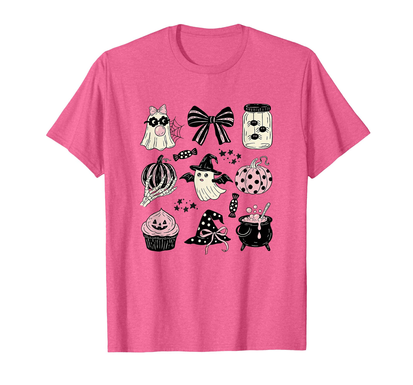 Cute Spooky GhostsPumpkins Witchy Fun Halloween Aesthetic T-Shirt