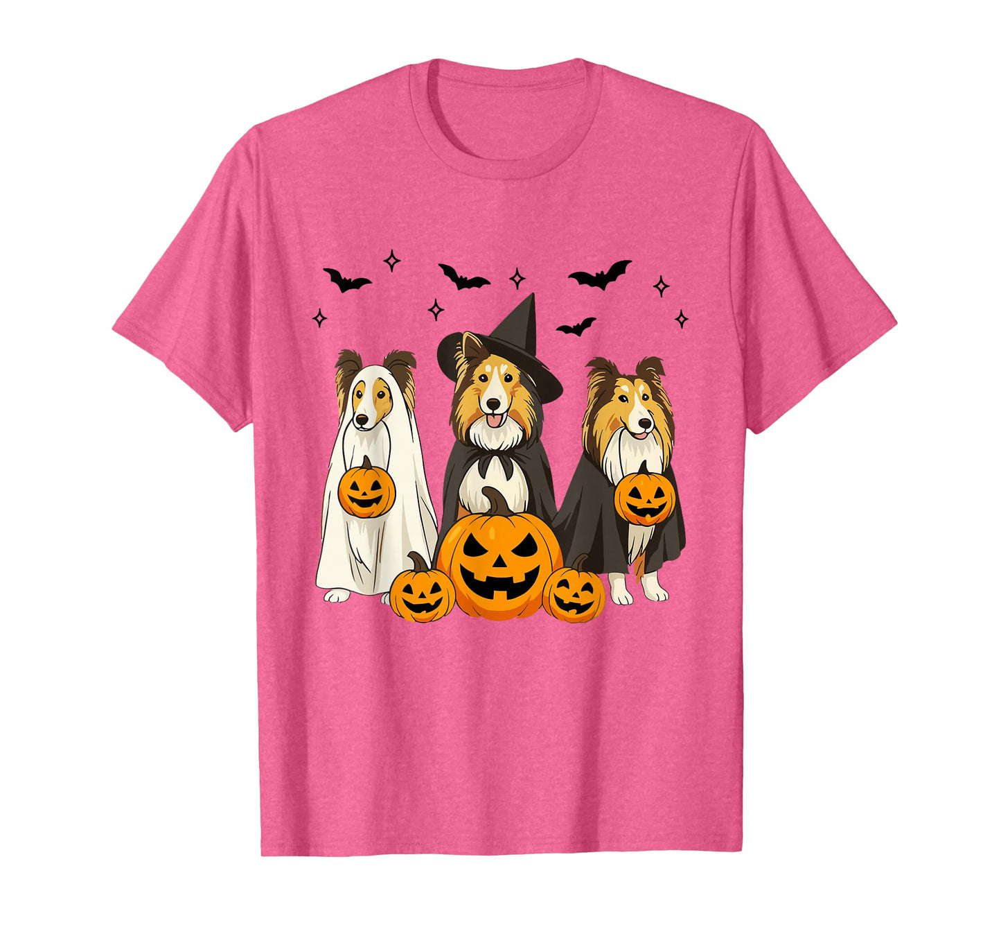 Witch Collie Halloween Ghost Collie Dog Mom Ghost Dog Lover T-Shirt