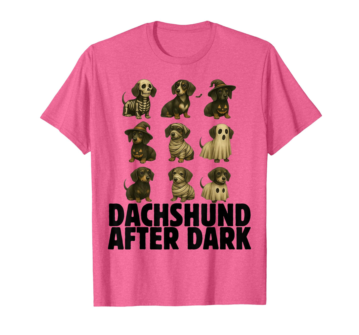 Spooky Dachshund Halloween Weenie Dog Ghost Mummy Witch T-Shirt
