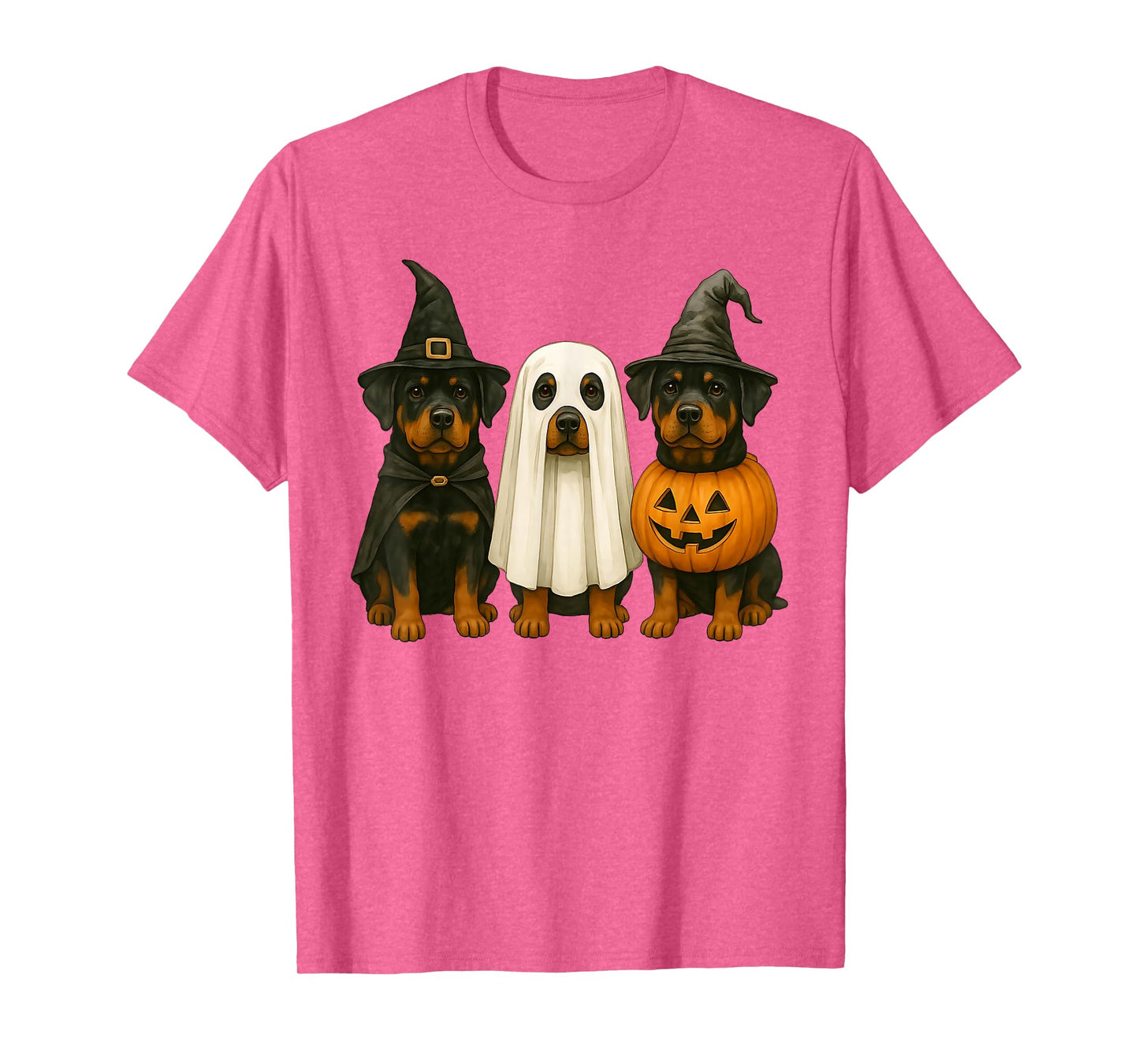 Rottweiler Halloween Rottie Dog Pumpkin Witch T-Shirt