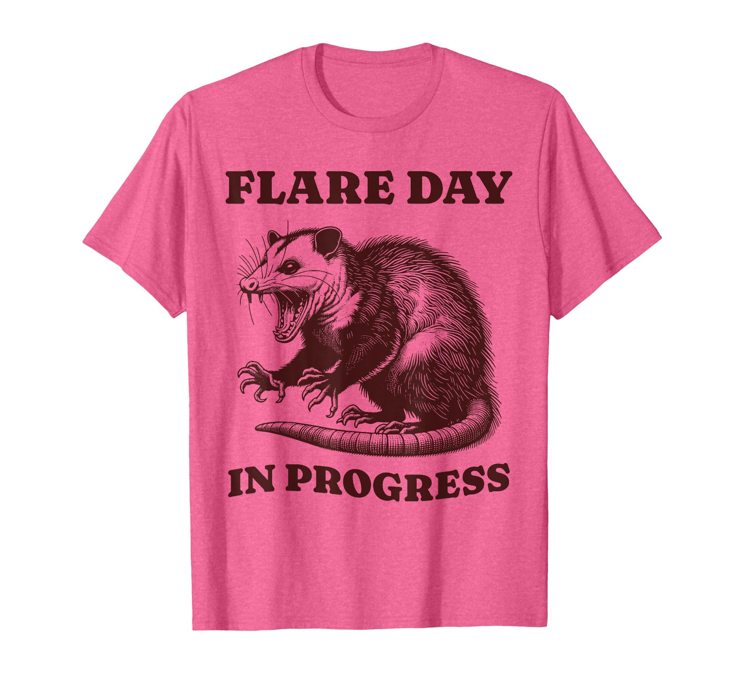 Vintage Possum Flare Day Invisible Illness Chronic Pain T-Shirt