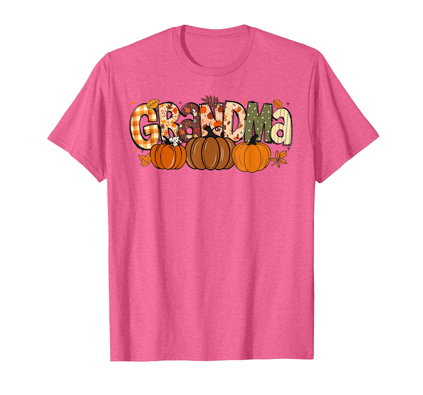 Retro Grandma Pumpkin Fall Leaves Grandma Fall Thanksgiving T-Shirt