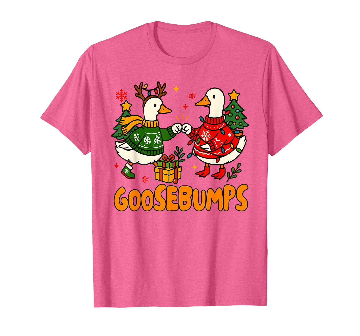 Merry Christmas Xmas Vibes Silly Goose Goosebumps T-Shirt