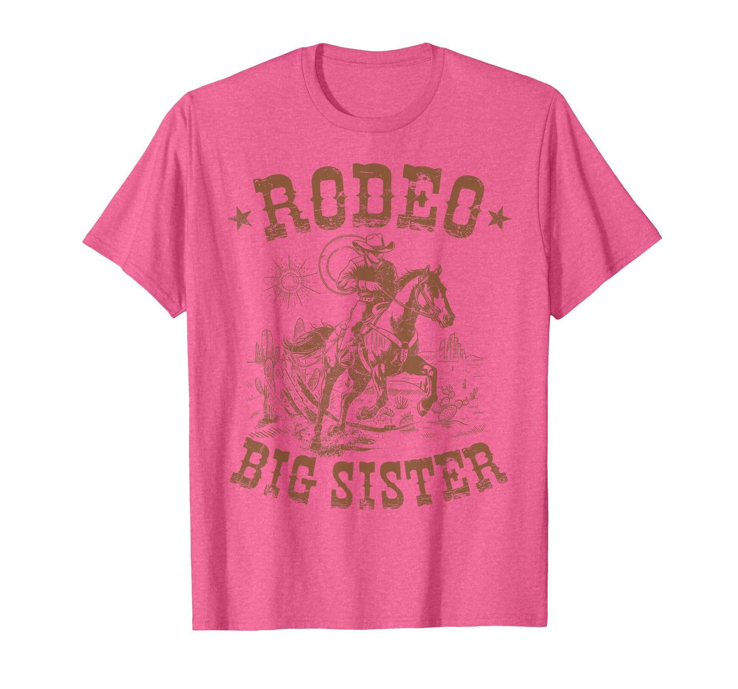 Rodeo Big Sister Western Cowboy Birthday Family Matching T-Shirt