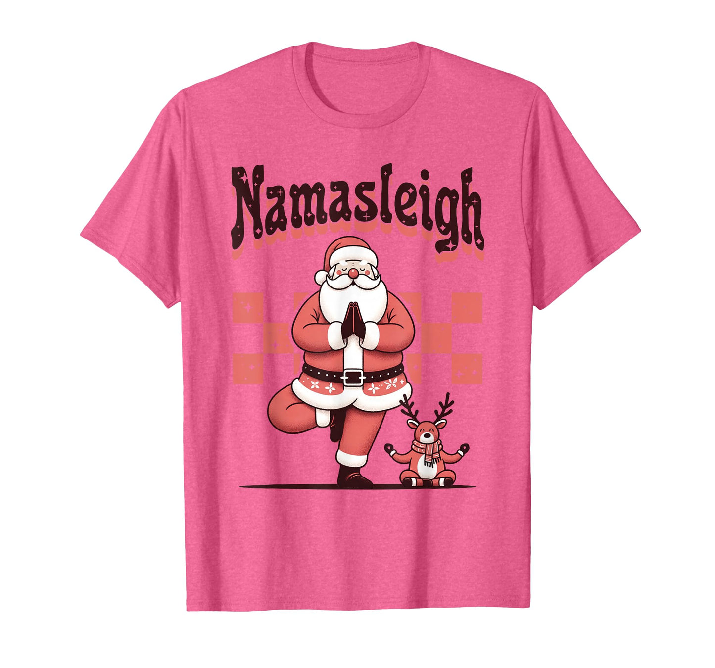 Namasleigh Christmas Santa Yoga Lover Funny T-Shirt