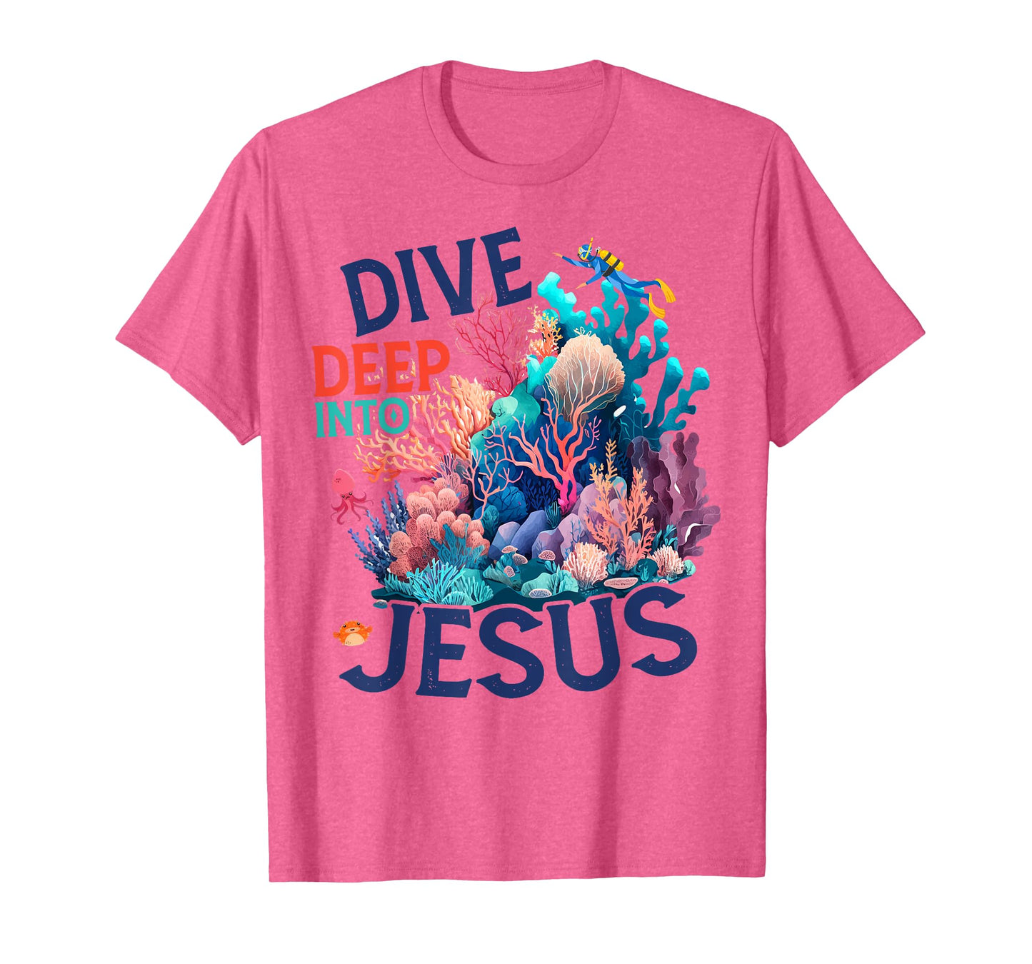 Dive Deep Into Scuba VBS 2024 Bible School Jesus Christian T-Shirt