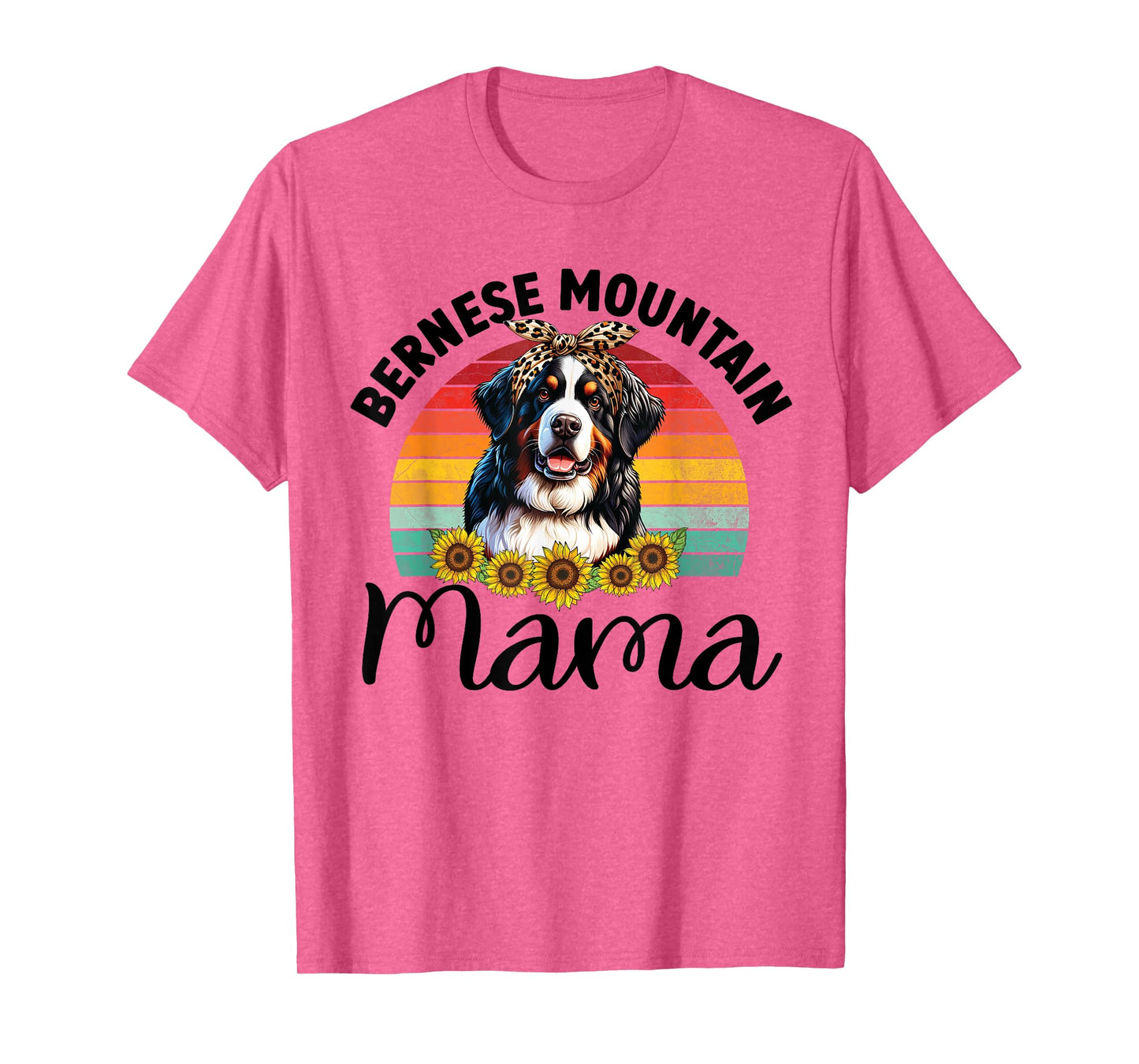 Vintage Bernese Mountain Mama Dog Lovers Floral Mother's Day T-Shirt for Men Women Kids