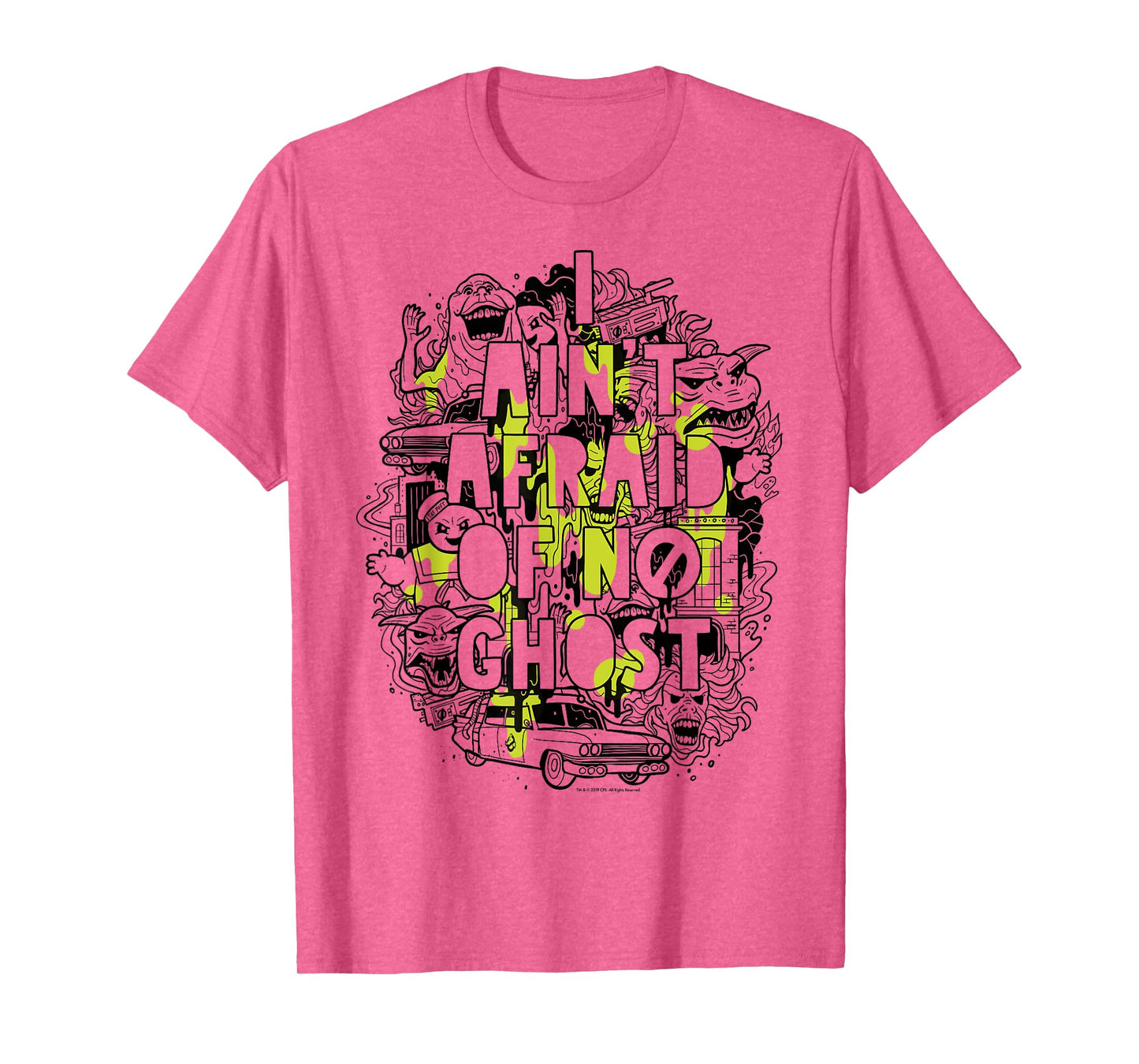 Ghostbusters Ain't Afraid Collage Slime Drip Poster T-Shirt T-Shirt