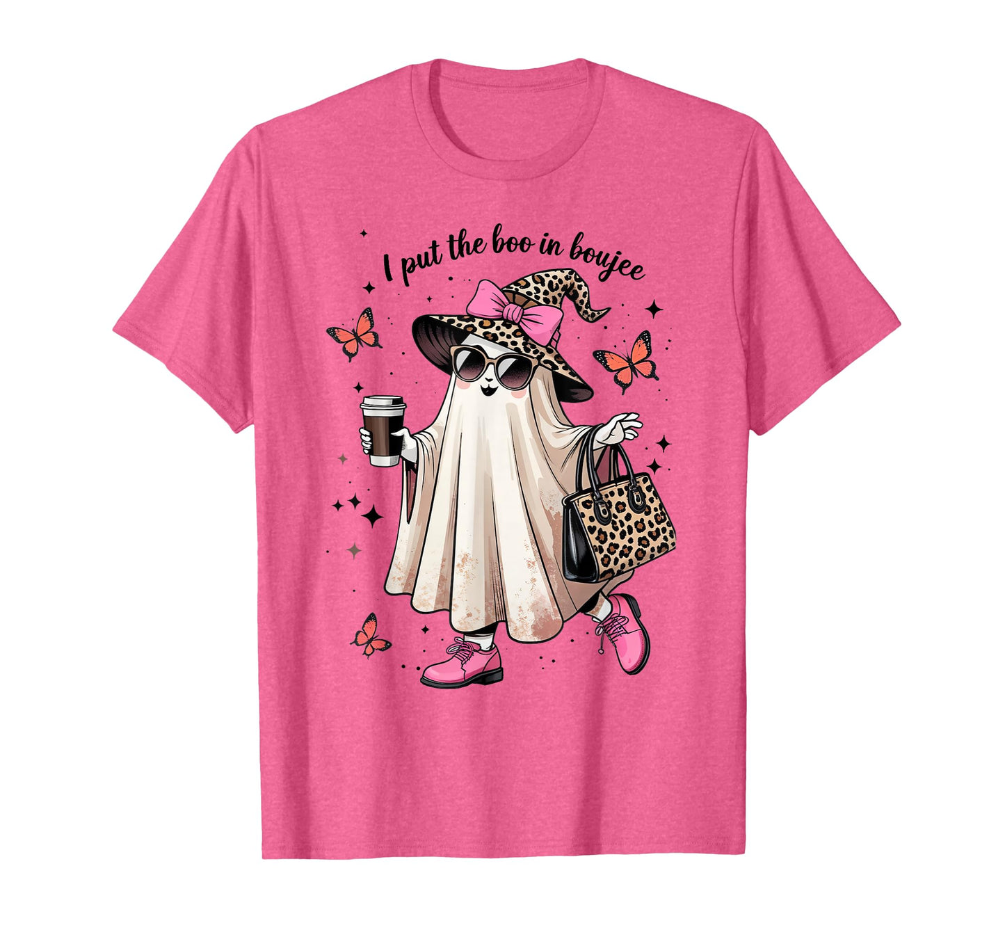 I Put The Boo in Boujee Halloween Cute Lady Ghost Girl Women T-Shirt