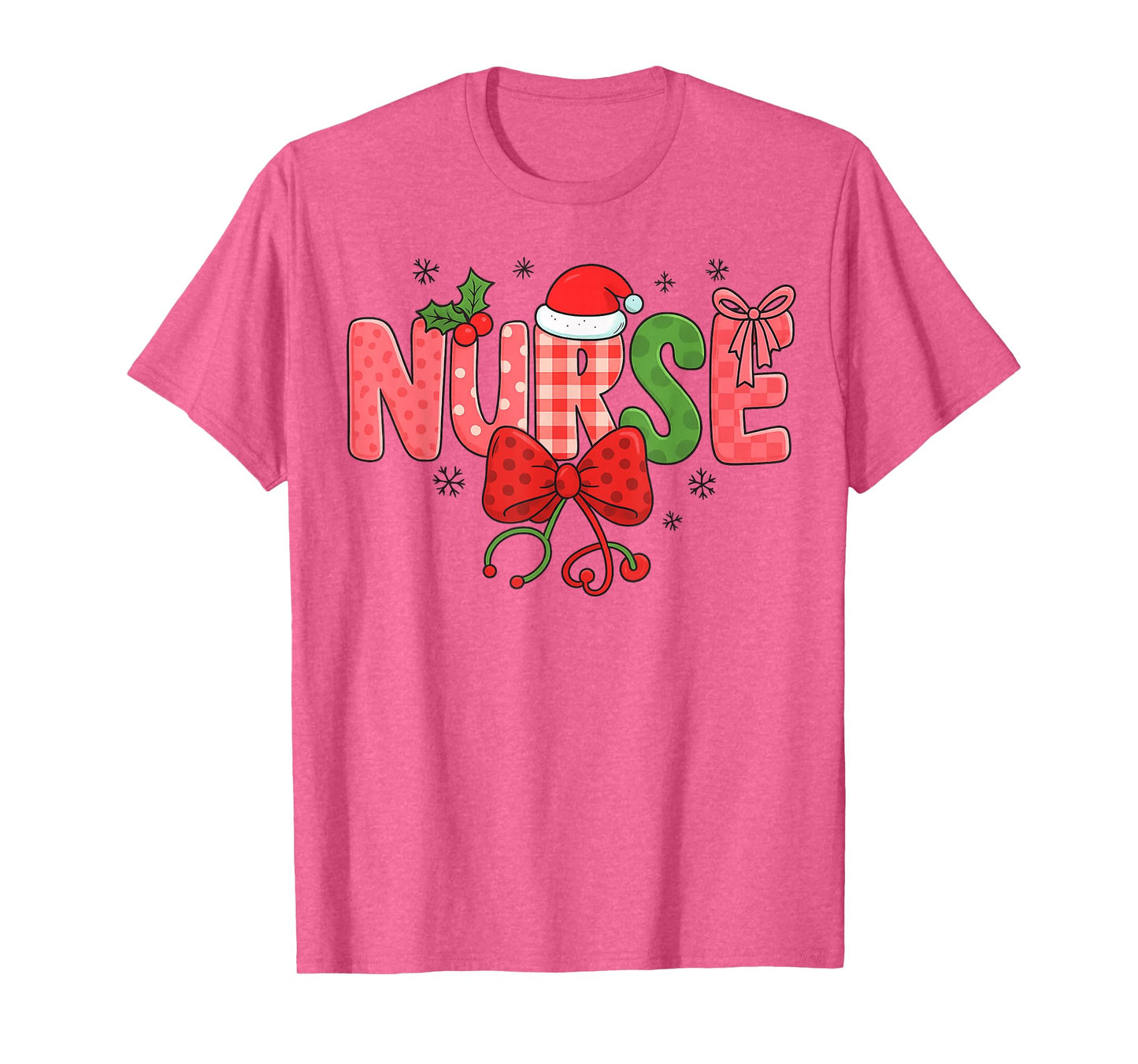 Retro Christmas Nurse Life Stethoscope 2025 Funny Nurse T-Shirt
