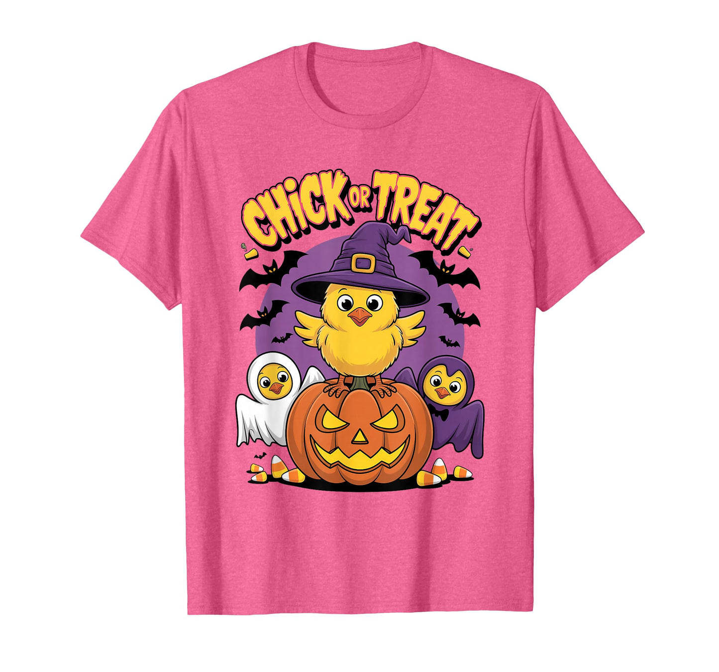 Chick or Treat Halloween Pumpkin Cute Spooky Witch, Ghost T-Shirt