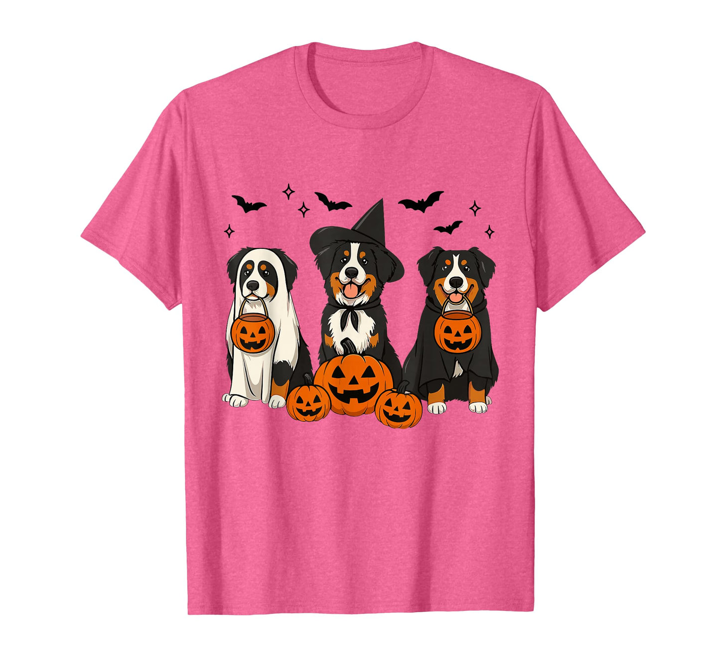 Witch Bernese Mountain Halloween Berner Ghost Dog Mom T-Shirt