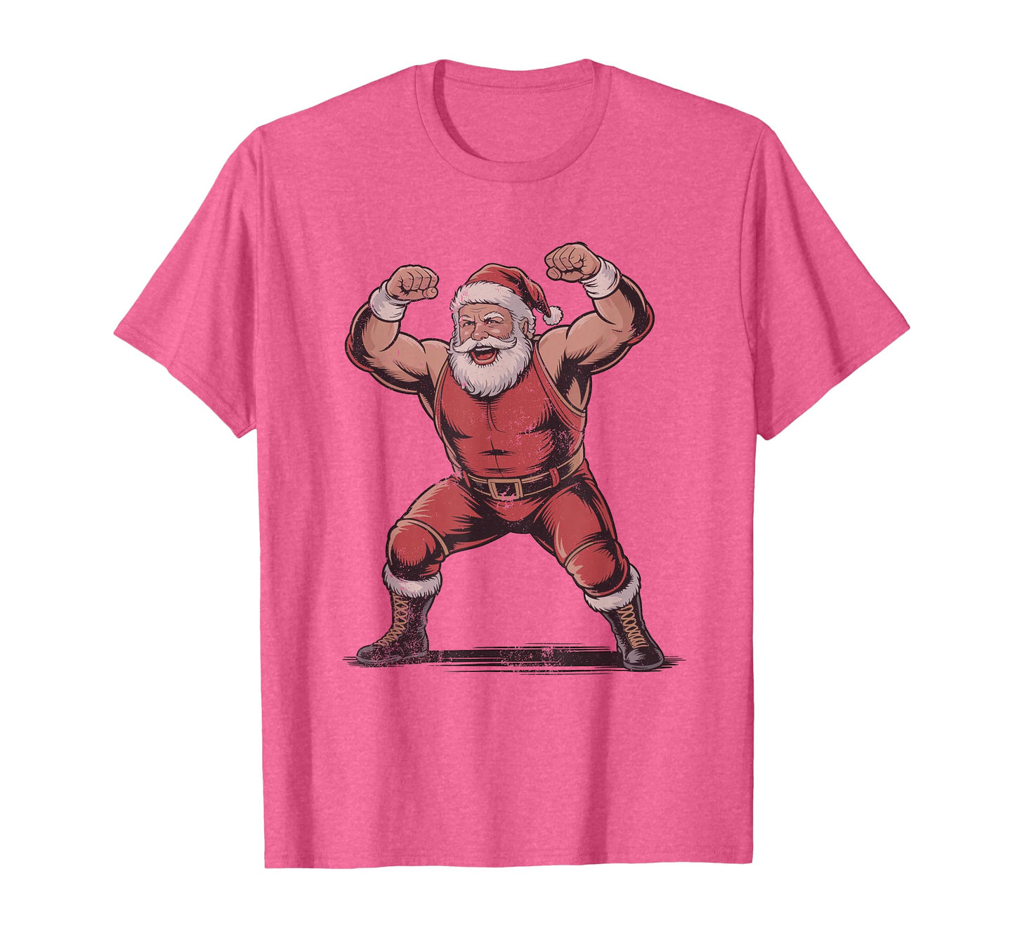 Santa Wrestling Retro Vintage 90s Christmas Holiday Sports T-Shirt