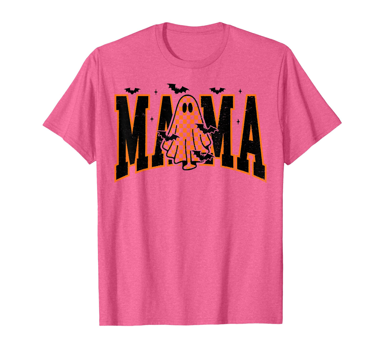 Mama Checkered Halloween Ghost Tees, Spooky Vibes Tees T-Shirt