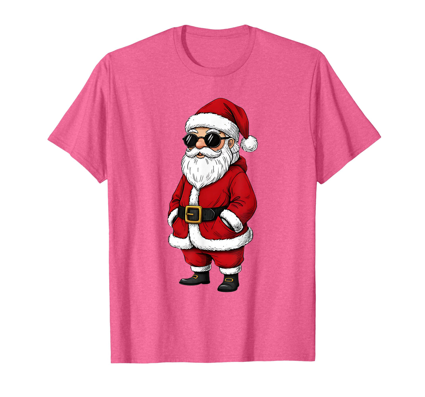 Santa Face with Sunglasses Christmas for Boys Men Kids T-Shirt