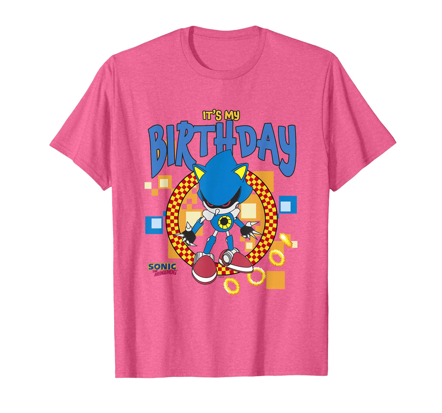 Sonic The Hedgehog Birthday It's My B-Day Metal Sonic T-Shirt