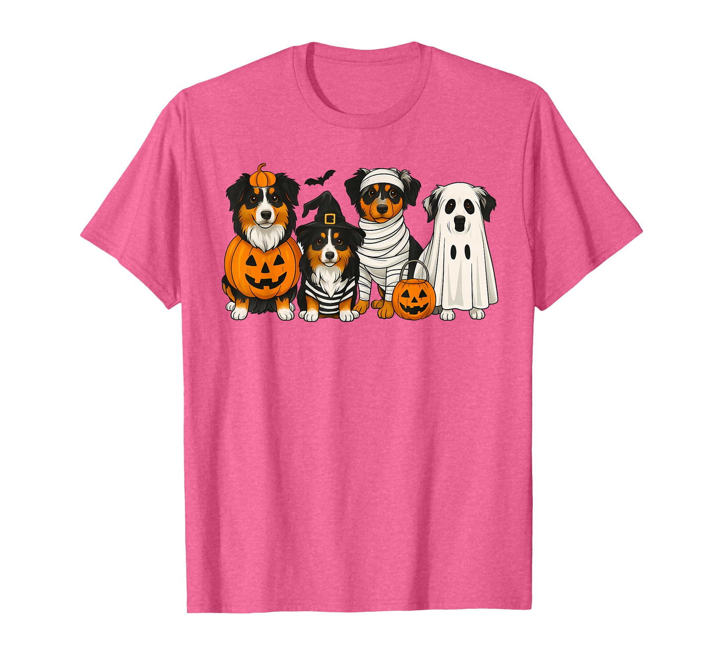 Australian Shepherd Lover Aussie Mom Halloween Vibes Spooky T-Shirt