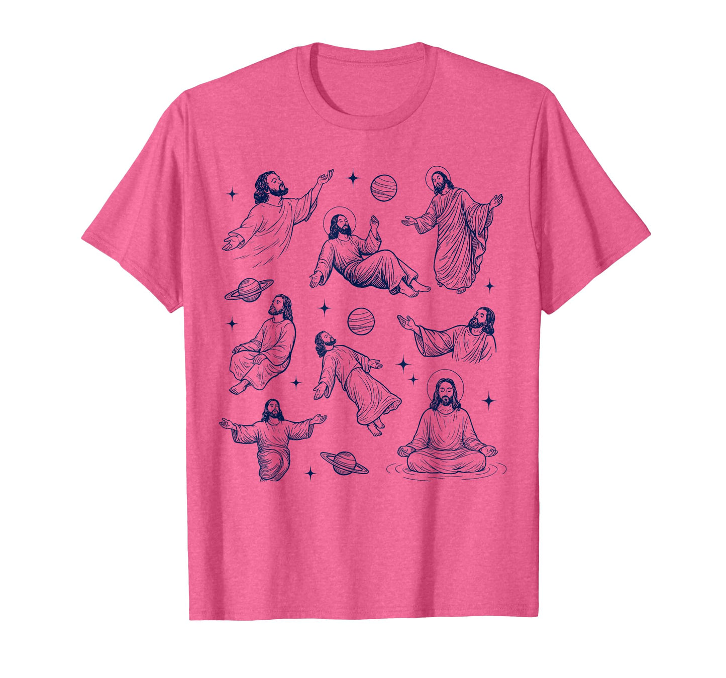 Floating Jesus Space Funny Faith Christian Jesus Galaxy T-Shirt
