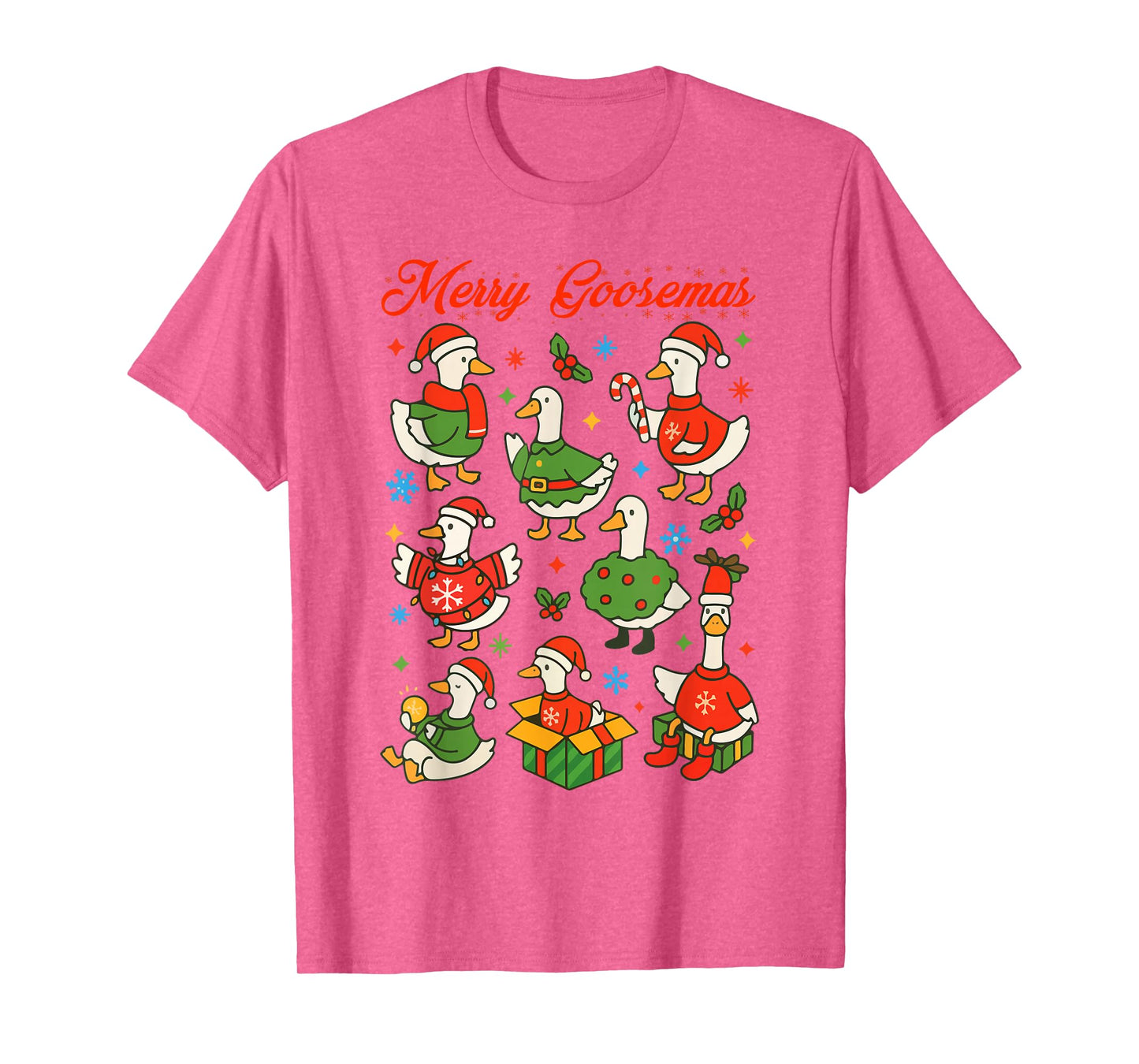 Christmas Xmas Vibes Silly Goose Reindeer Merry Goosemas T-Shirt