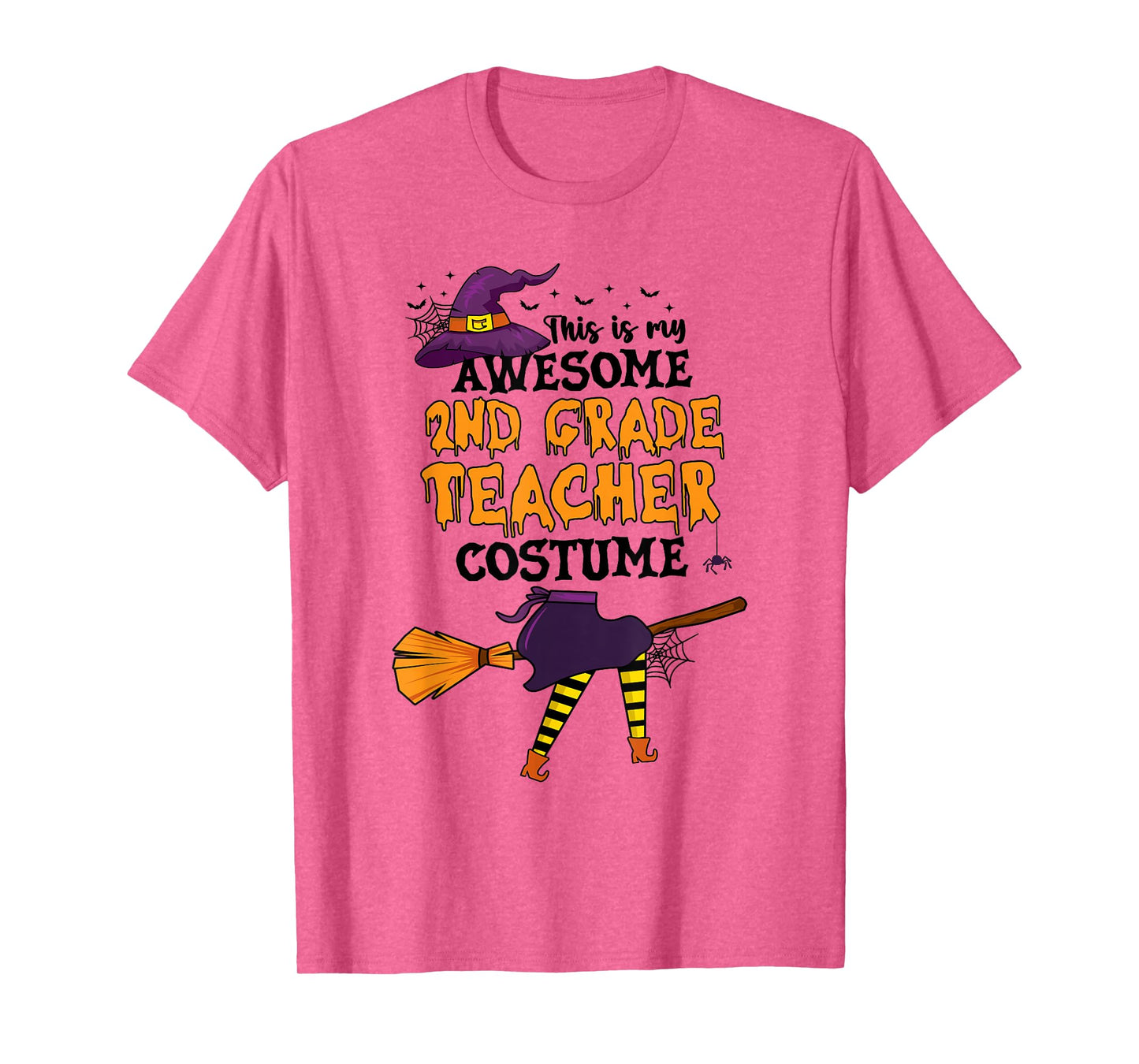 This is My Awesome 2nd Grade Teacher Costume Halloween Witch T-Shirt