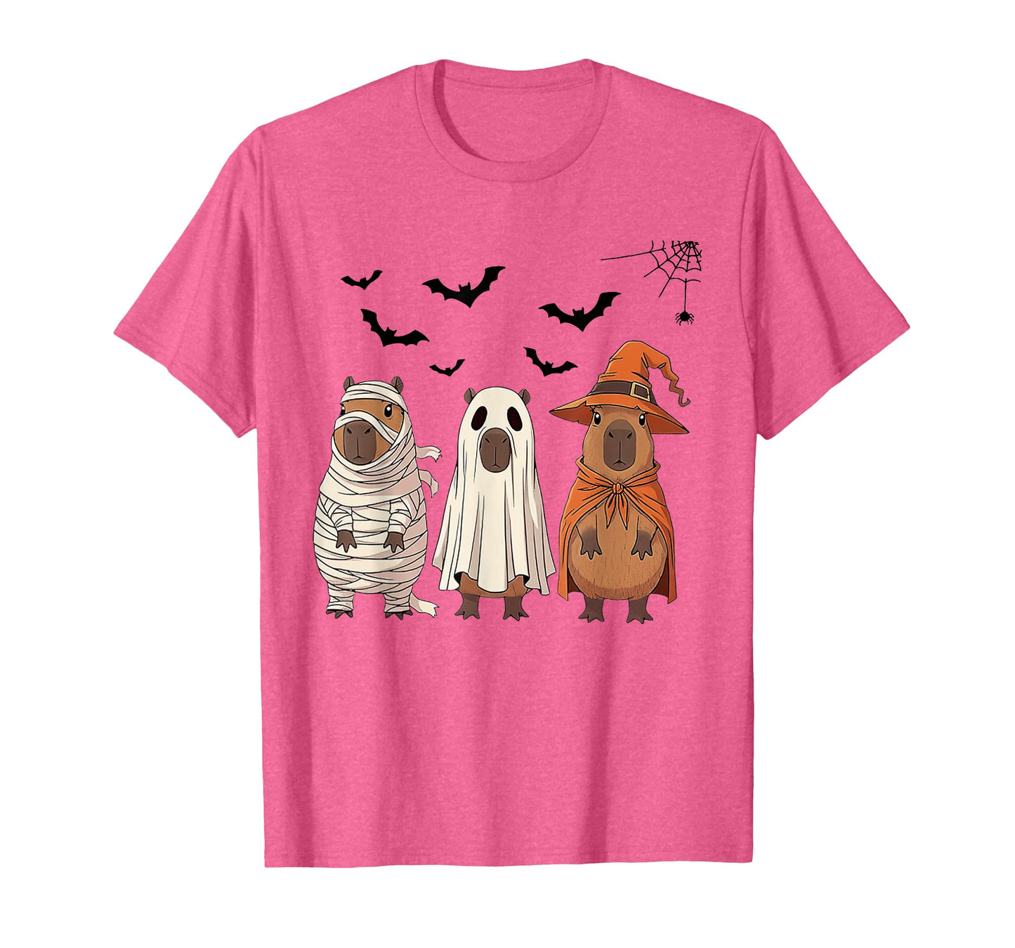 Funny Capybara Ghost Witch Pumpkin Halloween Costume Spooky T-Shirt