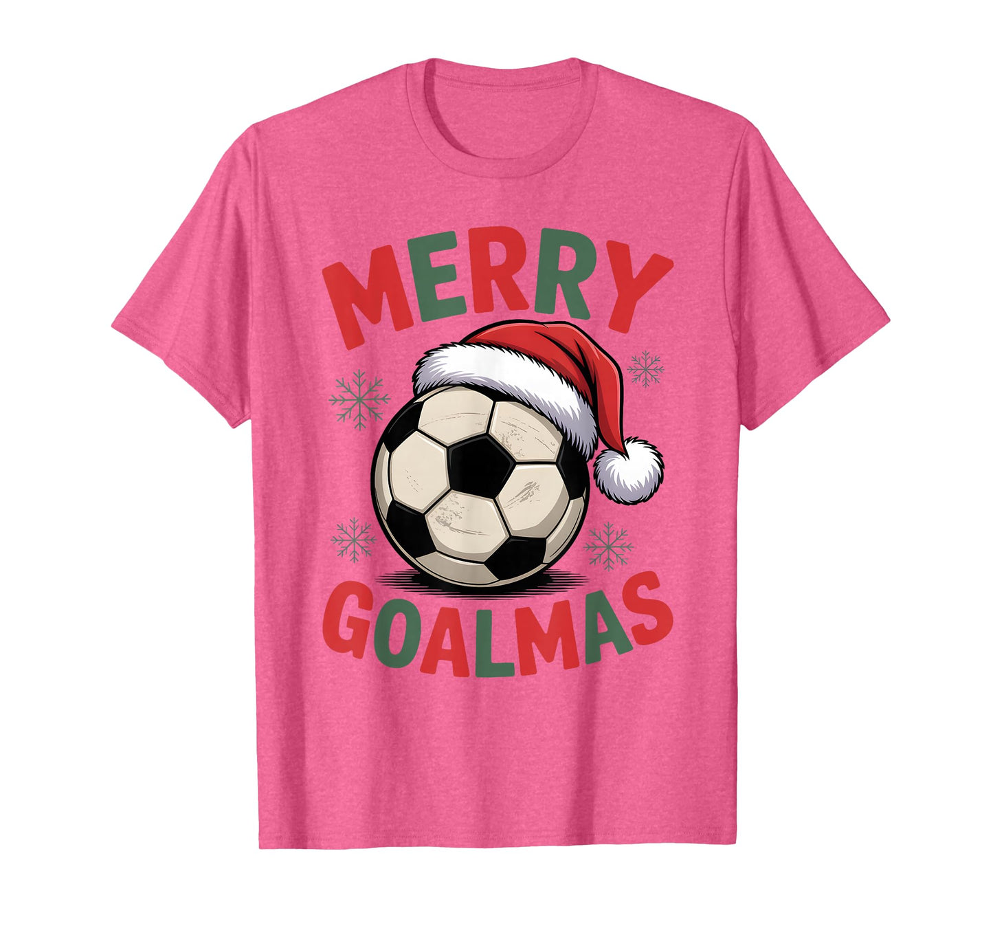 Merry Goalmas Christmas Funny Santa Soccer Ball Graphic T-Shirt