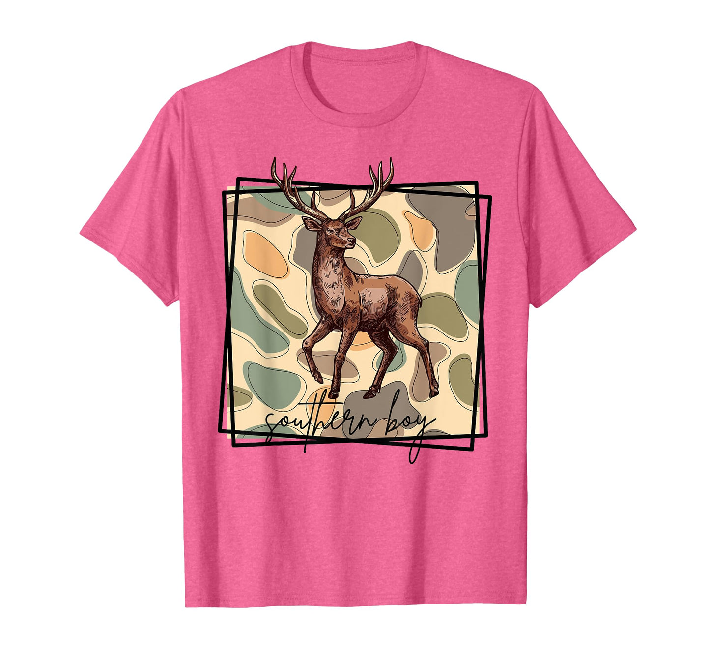 Local Southern Boy Deer Hunting Camo Outdoor Vintage Nature T-Shirt