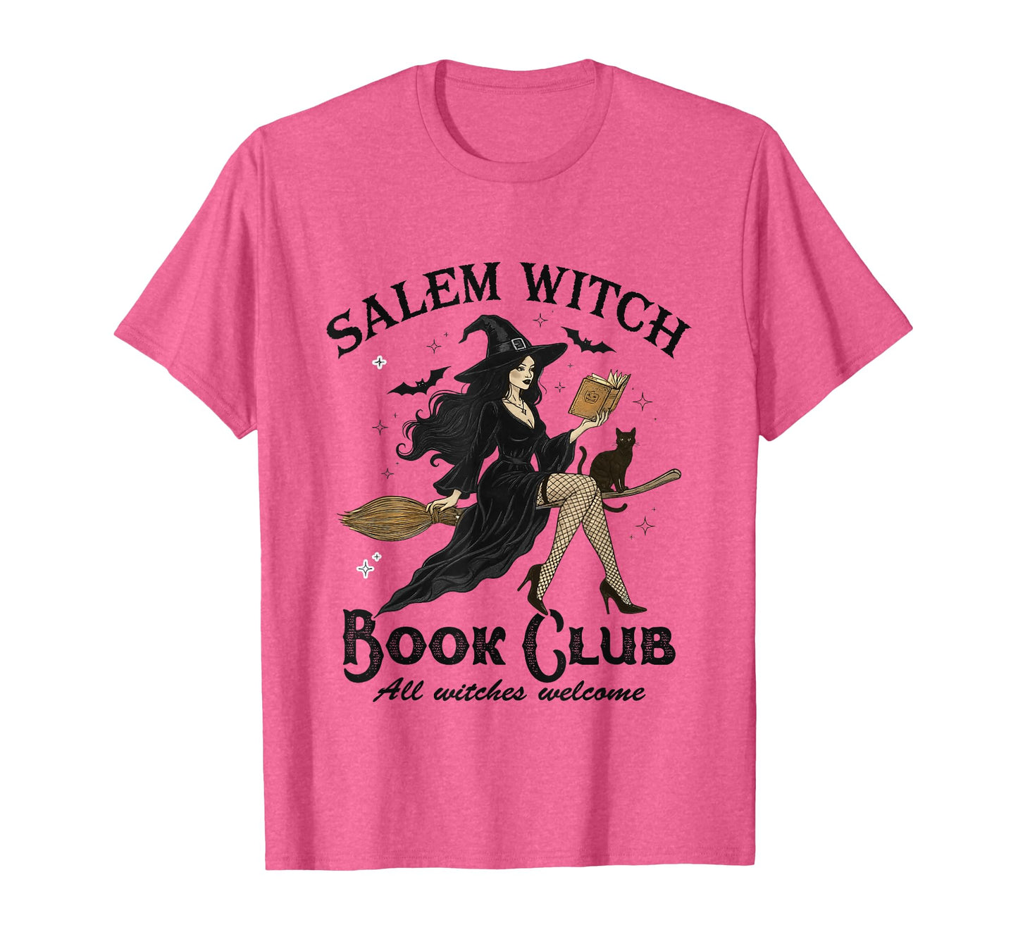 Salem Witch Book Club All Witches Welcome Spooky Halloween T-Shirt