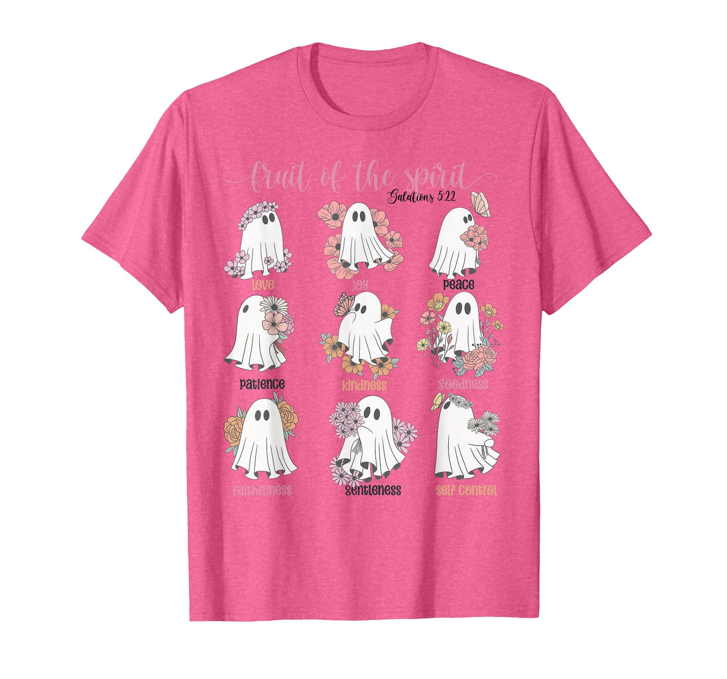 Fruit Of The Spirit Retro Ghost Christian Halloween Faith T-Shirt