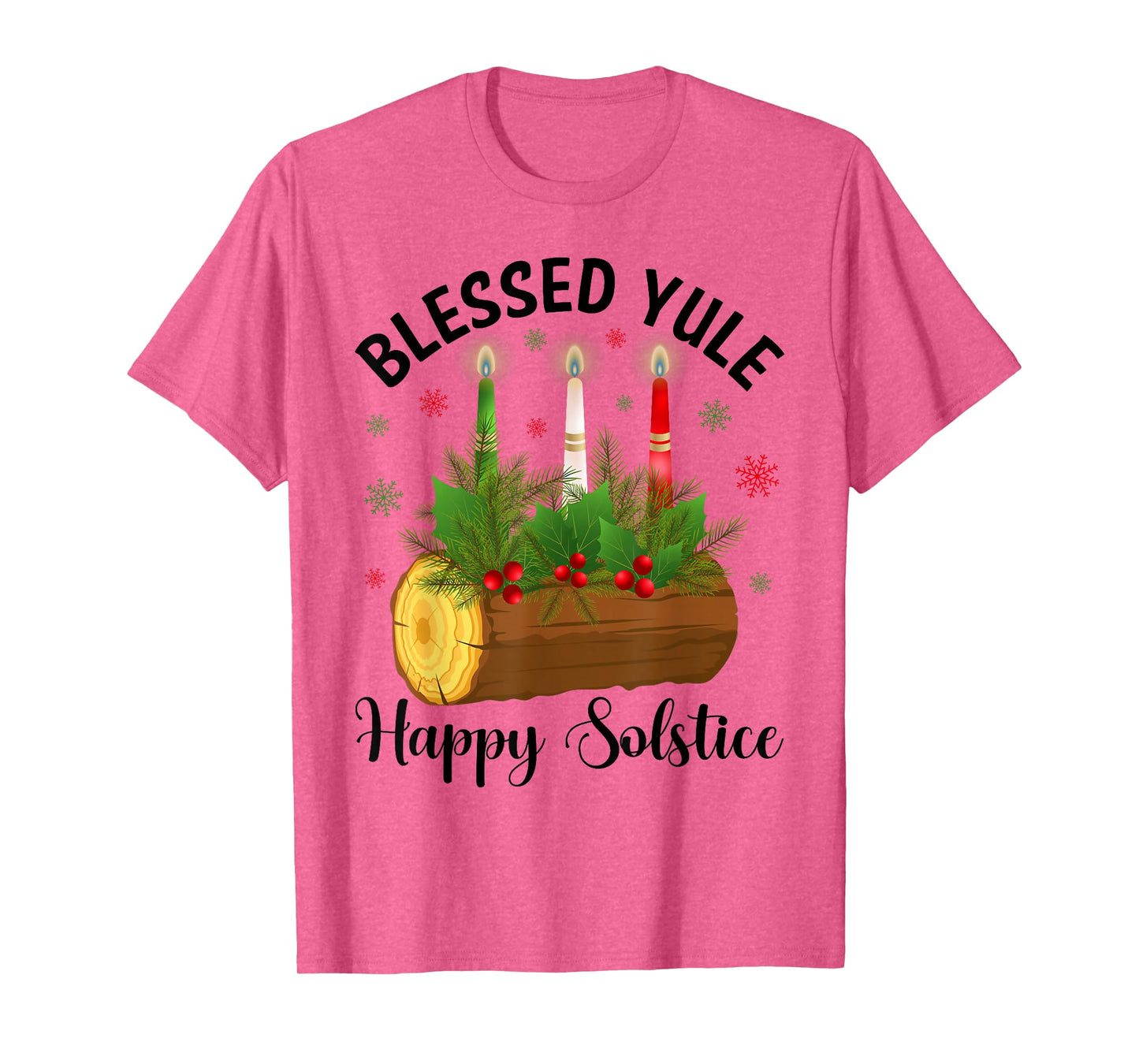 Blessed Yule Happy Solstice Merry Christmas PJS Women Men T-Shirt