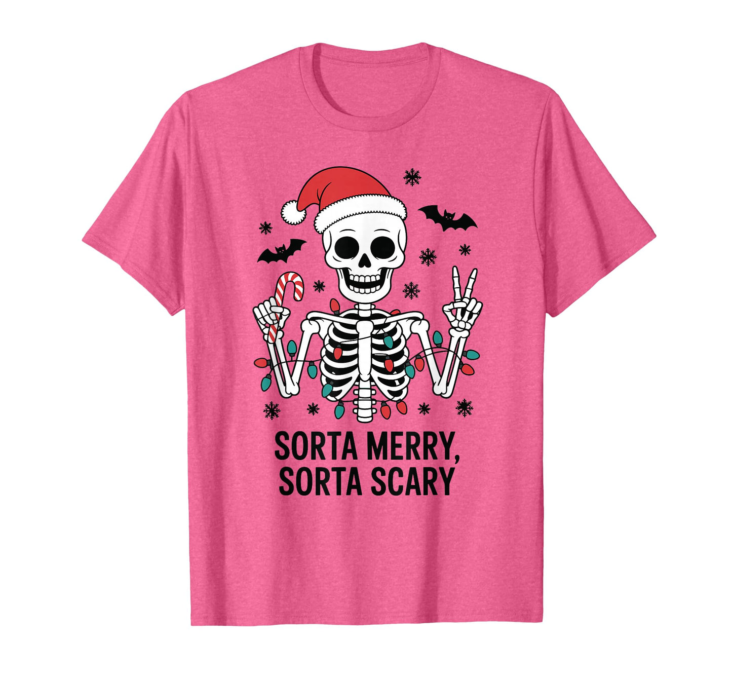 Sorta Merry Sorta Scary Skeleton Christmas T-Shirt