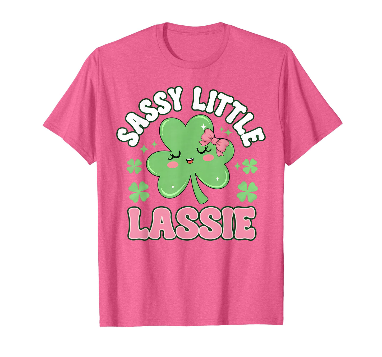 St Patricks Day Sassy Little Lassie Funny Kids Irish Girls T-Shirt