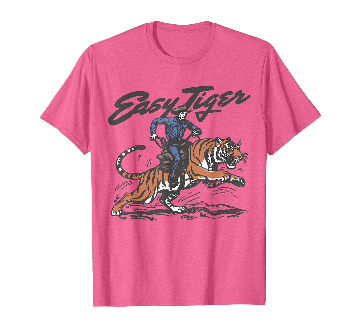 Easy Tiger Retro Cowboy Design Western Graphic T-Shirt
