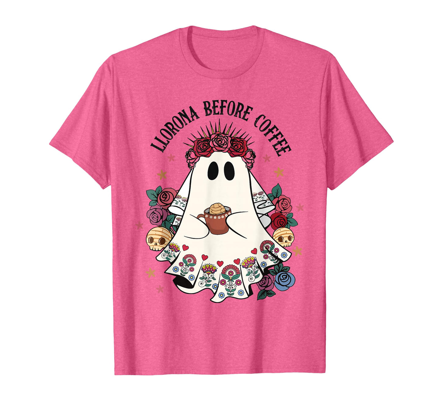 Llorona Before Coffee Lover Cute Mexican Ghost Halloween T-Shirt