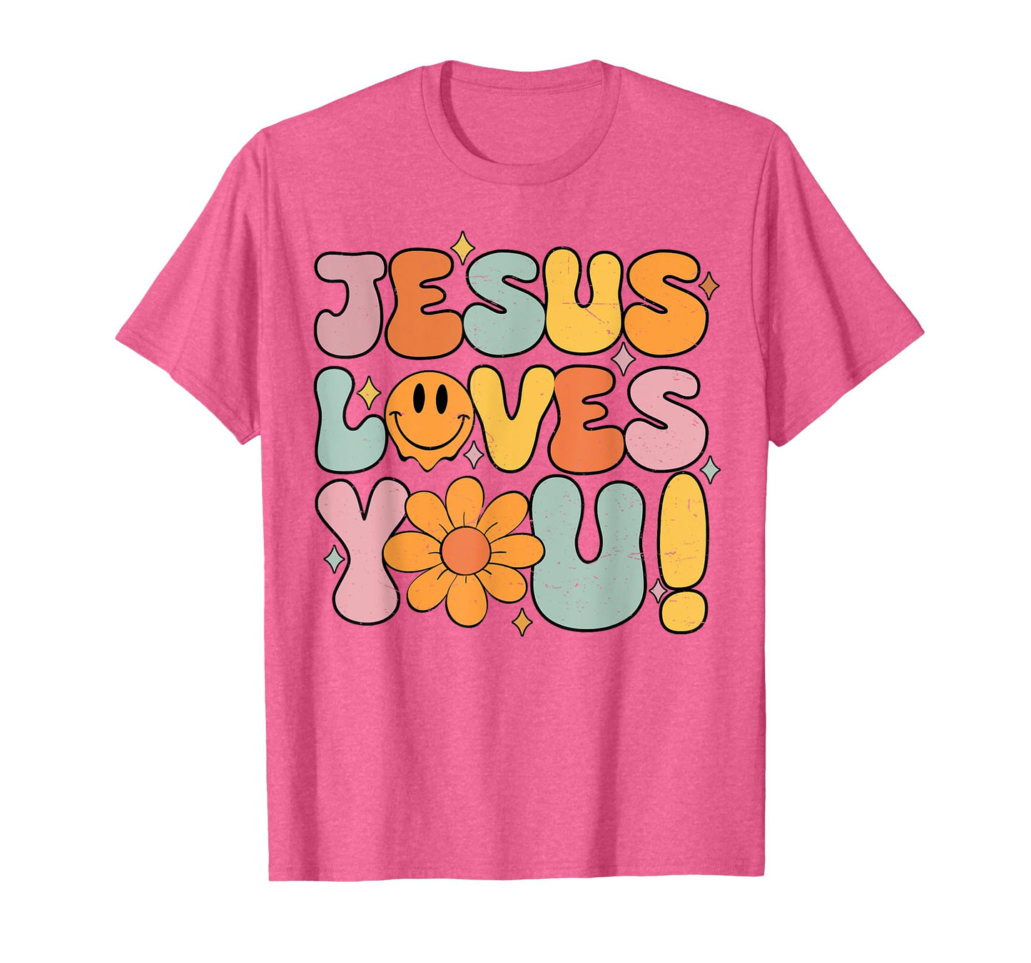 Jesus Loves You Cute Christian Teen Girl Graphic Tees T-Shirt
