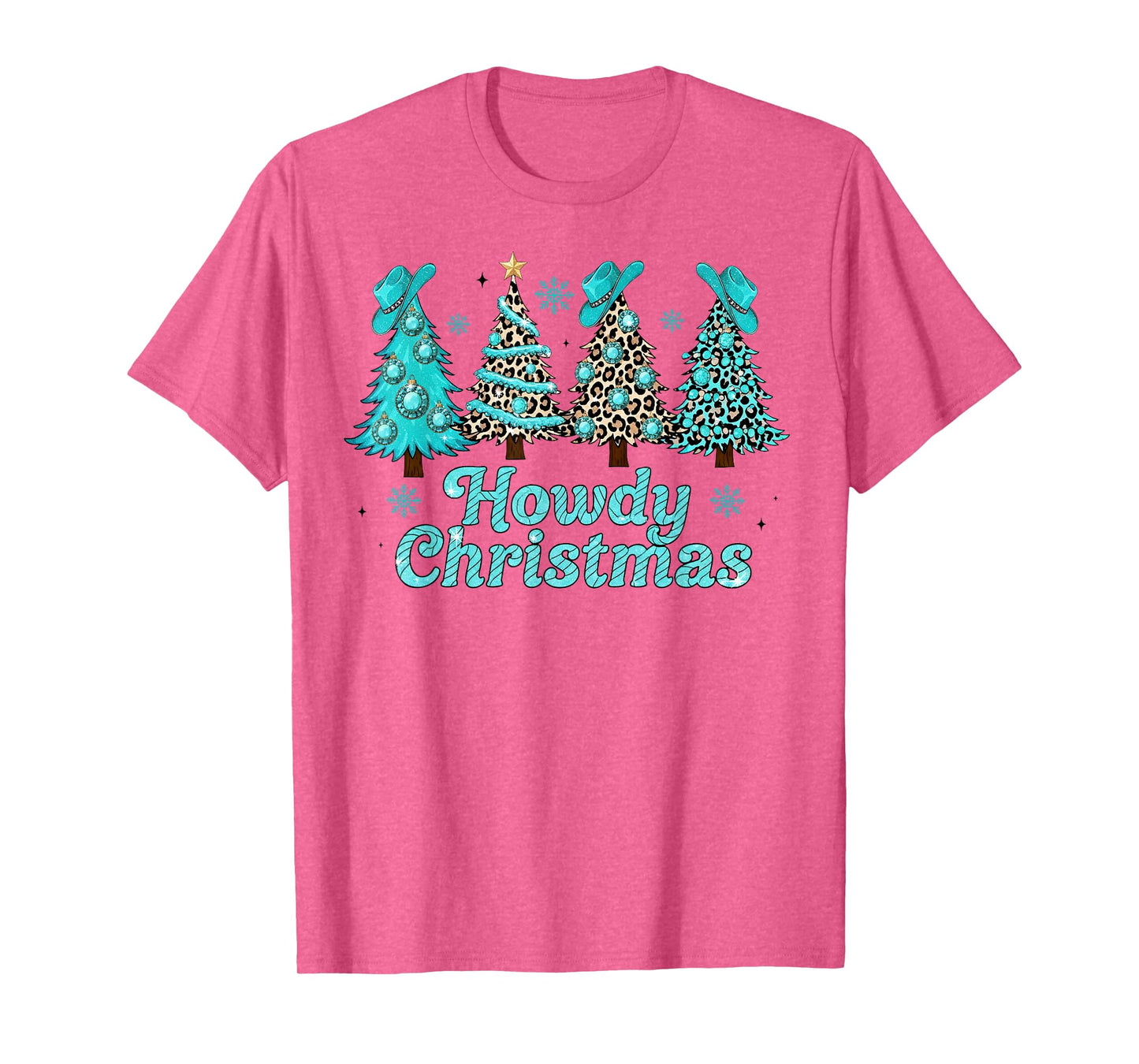 Funny Howdy Christmas Cowboy Western Xmas Women Men T-Shirt