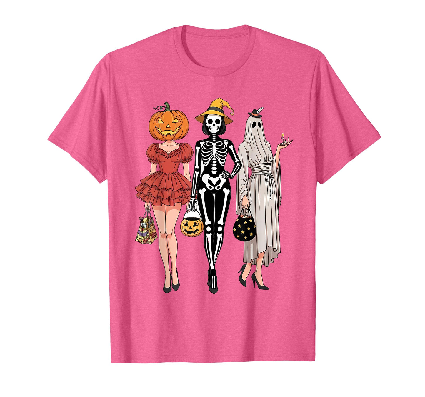 Halloween Witch Retro Vintage Pumpkin Adult Humor Pin Up T-Shirt