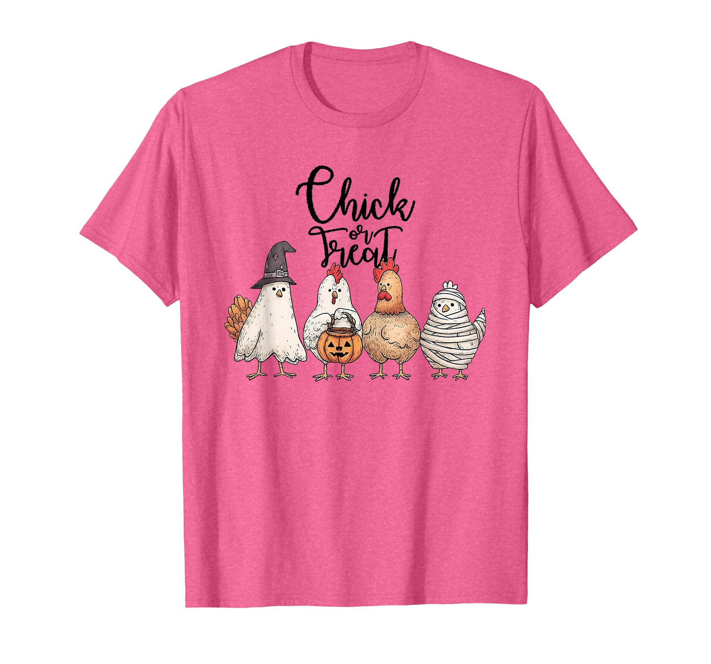 Chick Or Treat Halloween Witch Spooky Chicken T-Shirt